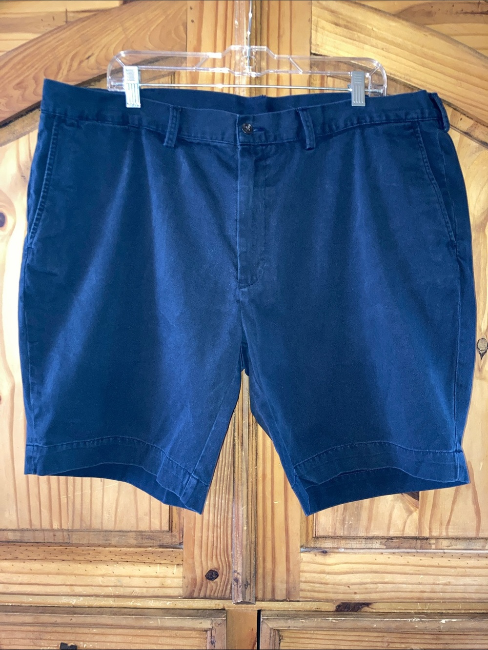 Men Polo Ralph Lauren Classic Fit 9” navy blue chino shorts size 42